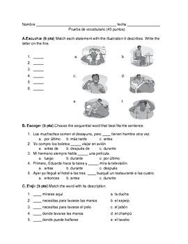 Lección 7: Vocab Quiz Flashcards .